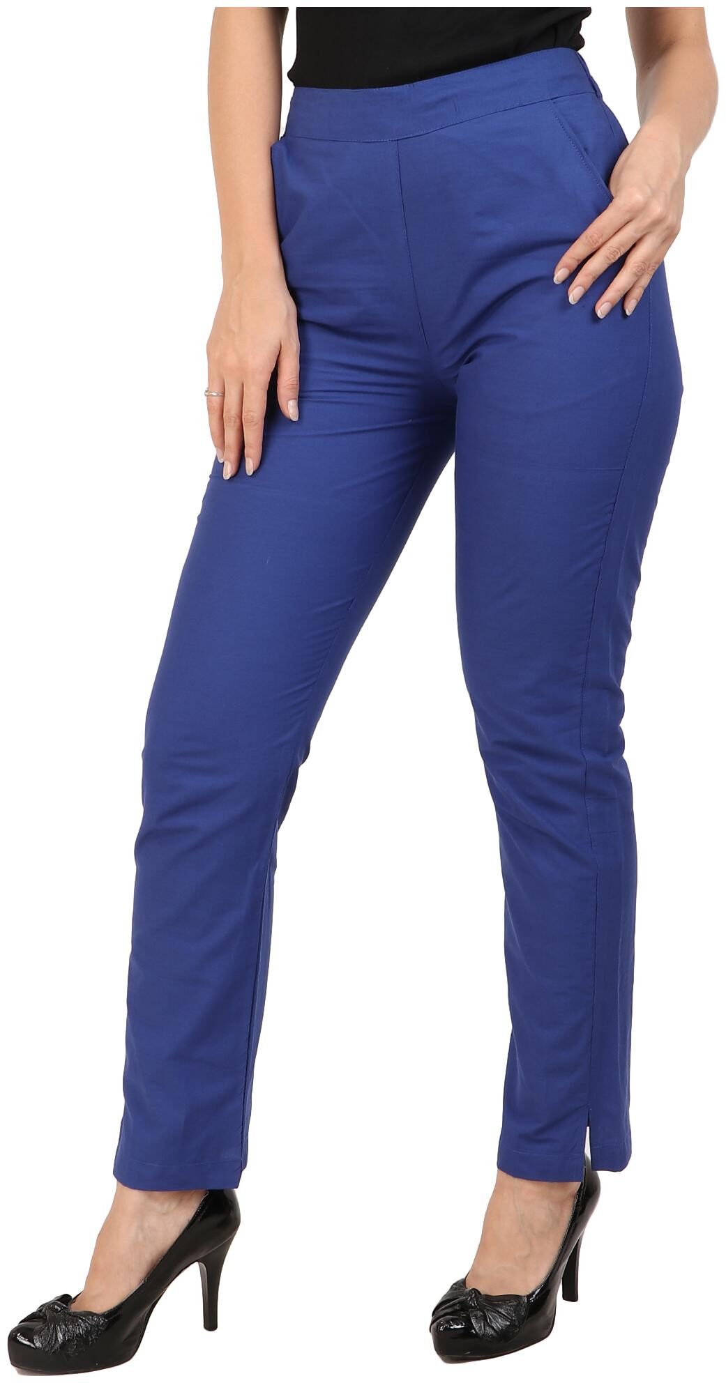 

Sritika Women Blue Straight fit Regular trousers