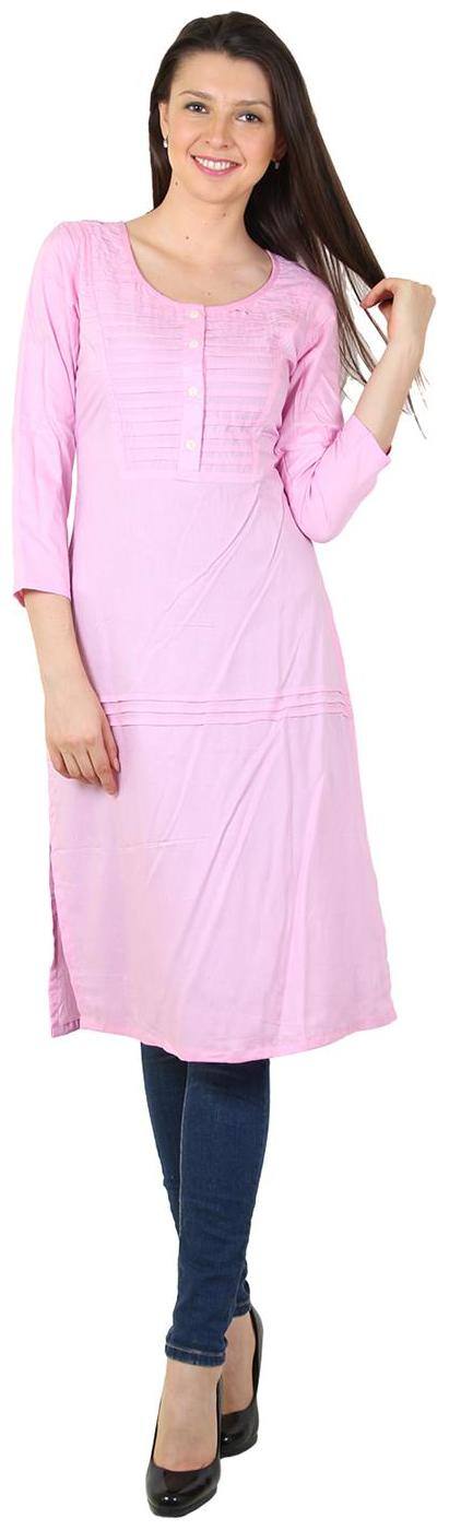 Sritika Women Pink Solid A Line Kurta