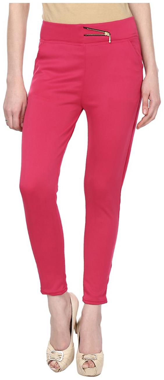 

Sritika Women Pink Straight fit Jegging