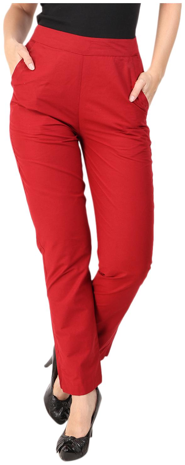 

Sritika Women Maroon Straight fit Regular trousers