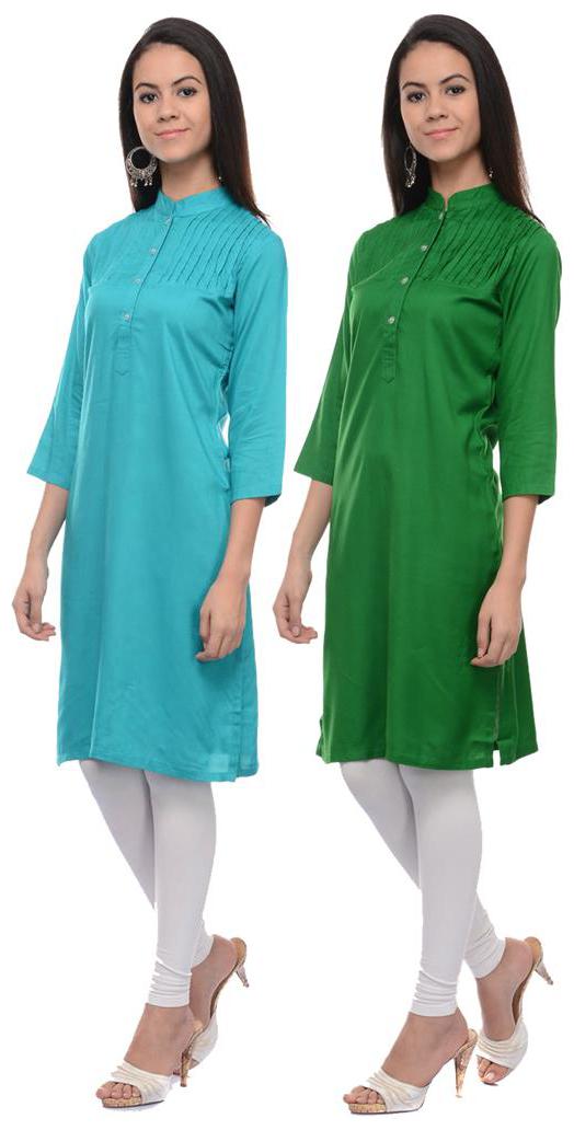 

Sritika Solid Rayon Multi Cambo Kurtis
