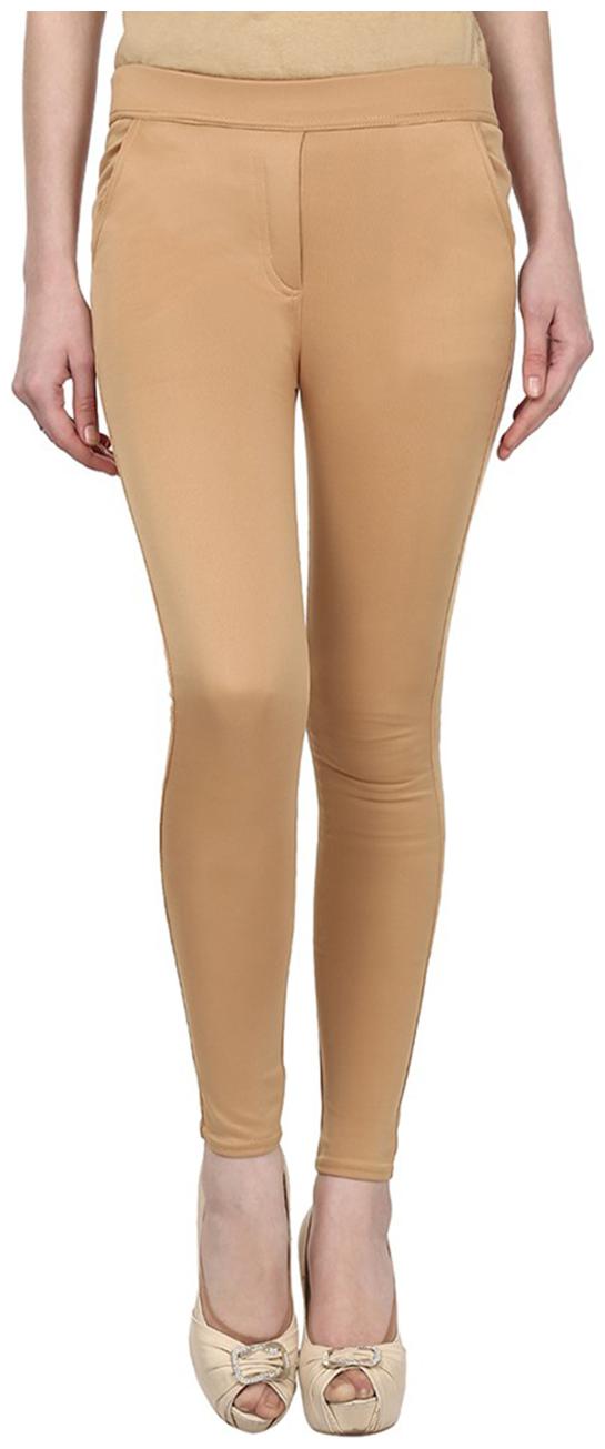

Sritika Women Beige Straight fit Jegging