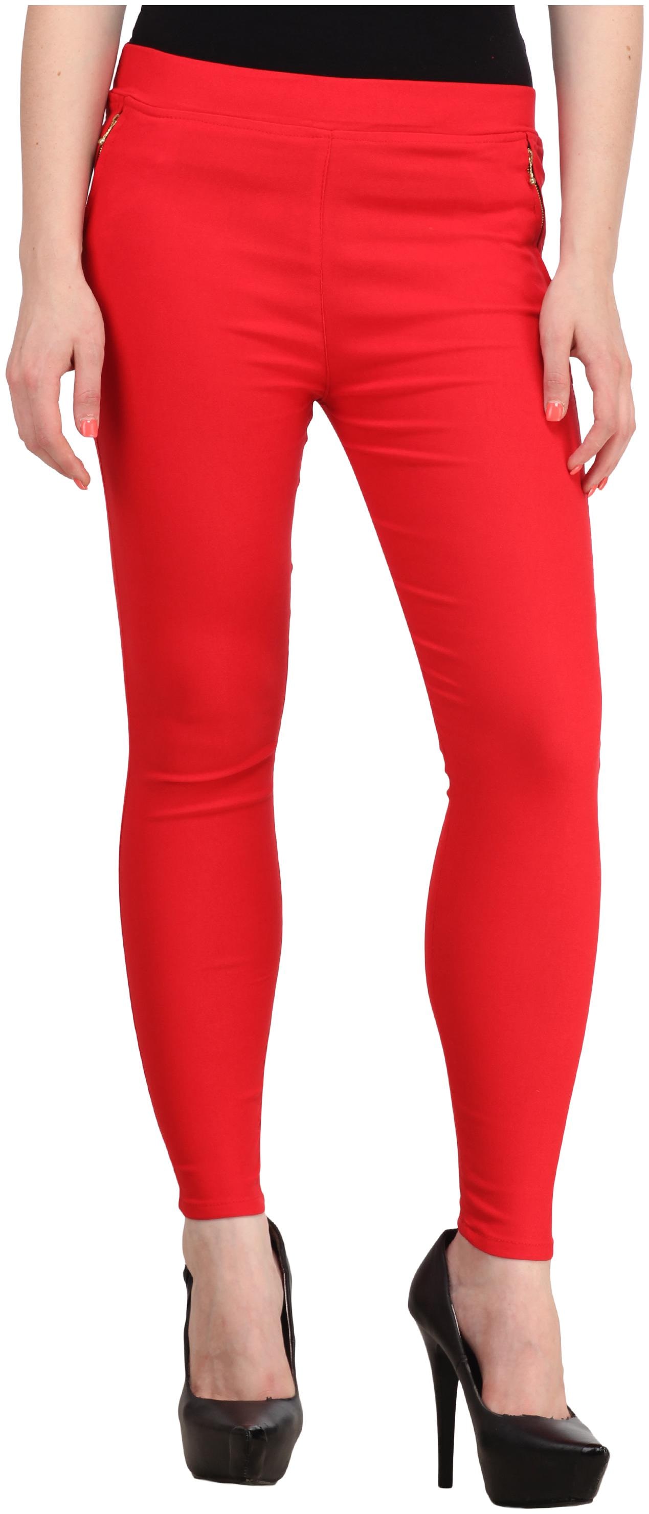 

Sritika Women Red Straight fit Jeans