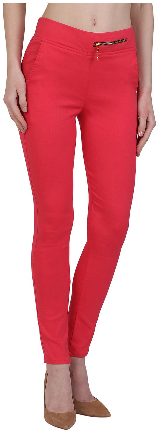 

Sritika Women Red Straight fit Jeans