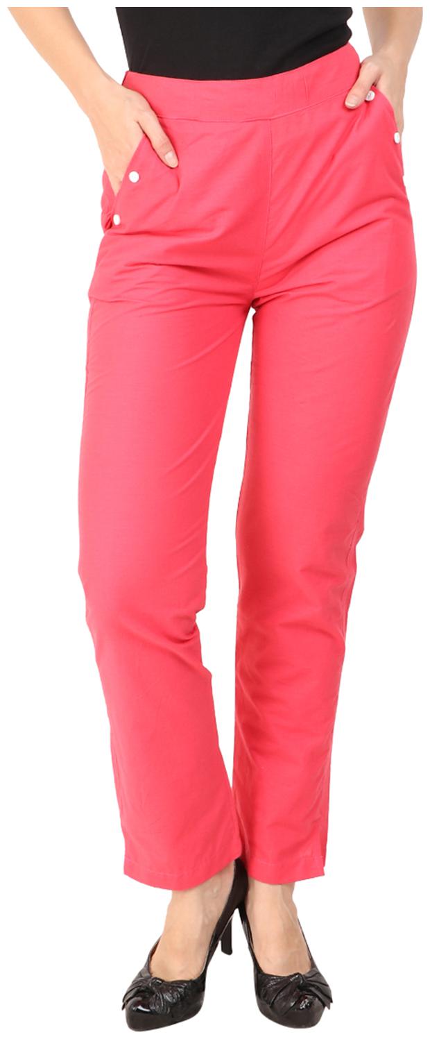 

Sritika Women Red Straight fit Regular trousers