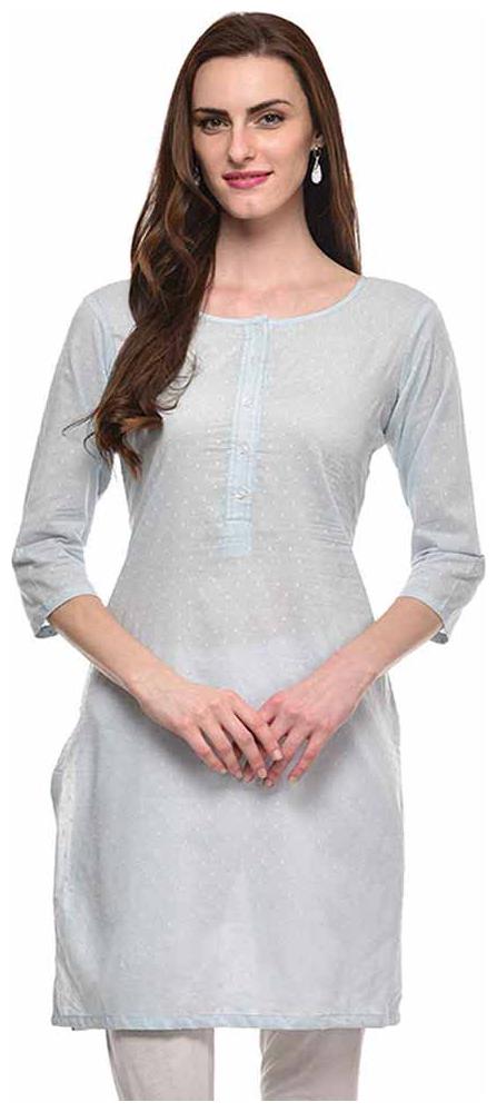 

Sritika Women Grey Solid Straight Kurta