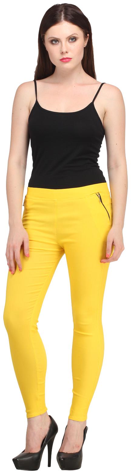 

Sritika Women Yellow Straight fit Jegging