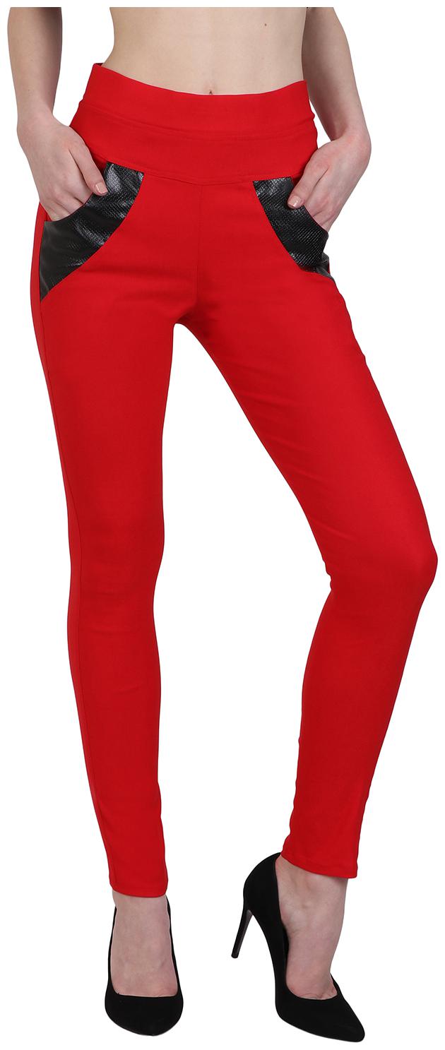 

Sritika Women Red Straight fit Jeans