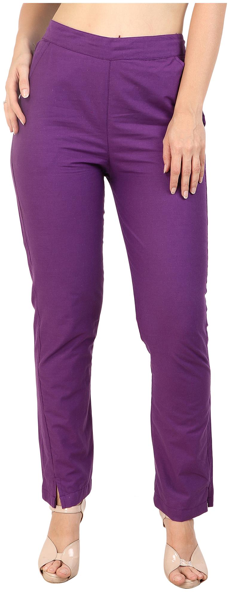 

Sritika Women Purple Straight fit Regular trousers