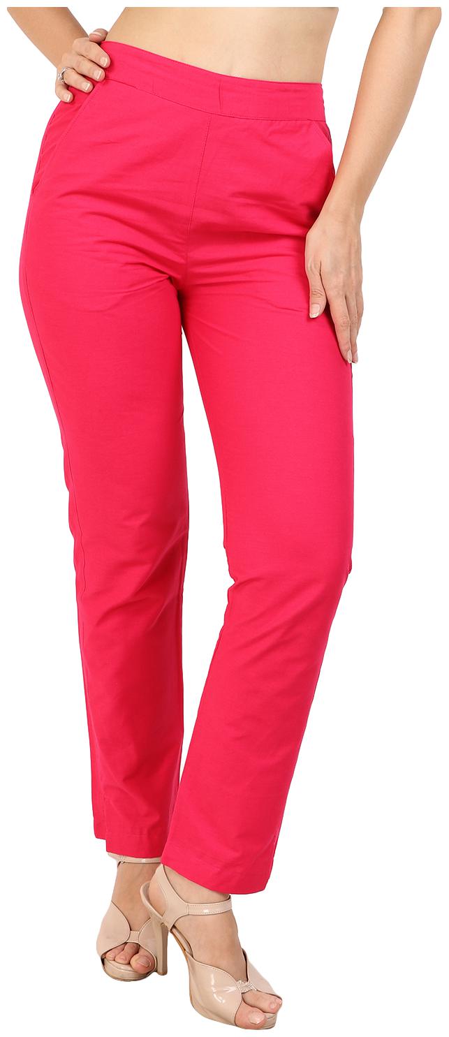 

Sritika Women Magenta Straight fit Regular trousers