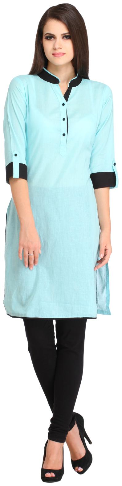 

Sritika Women Green Solid Straight Kurti
