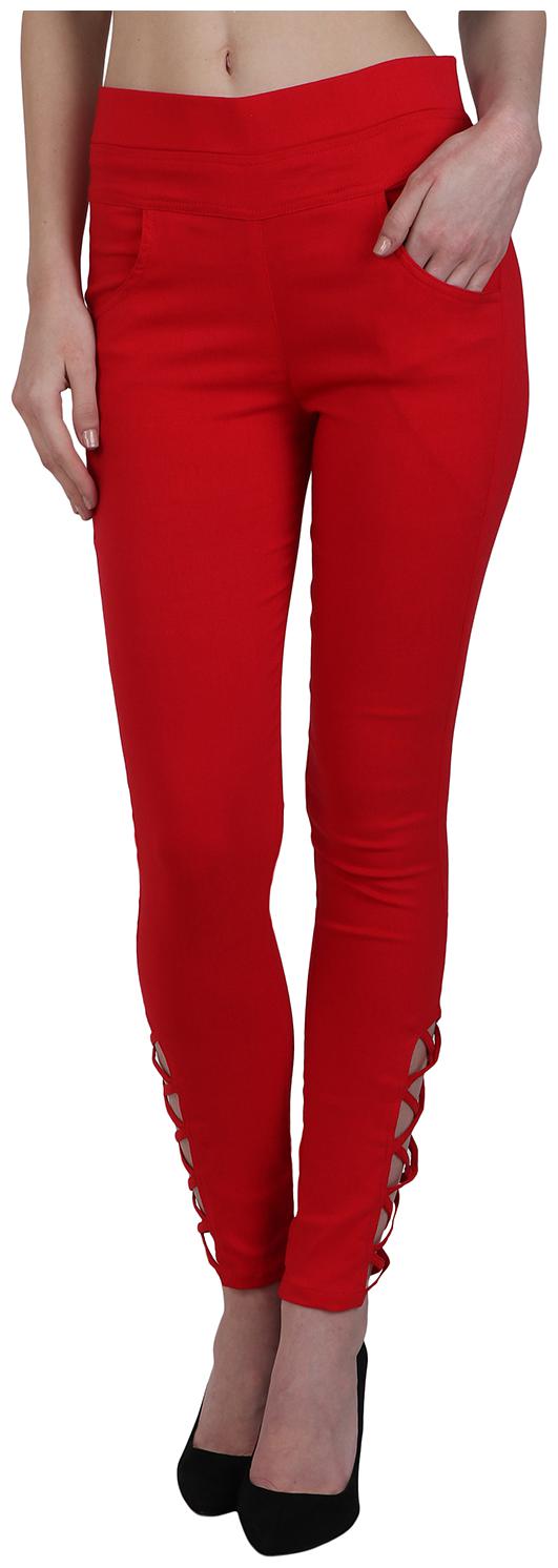 

Sritika Women Red Straight fit Jeans