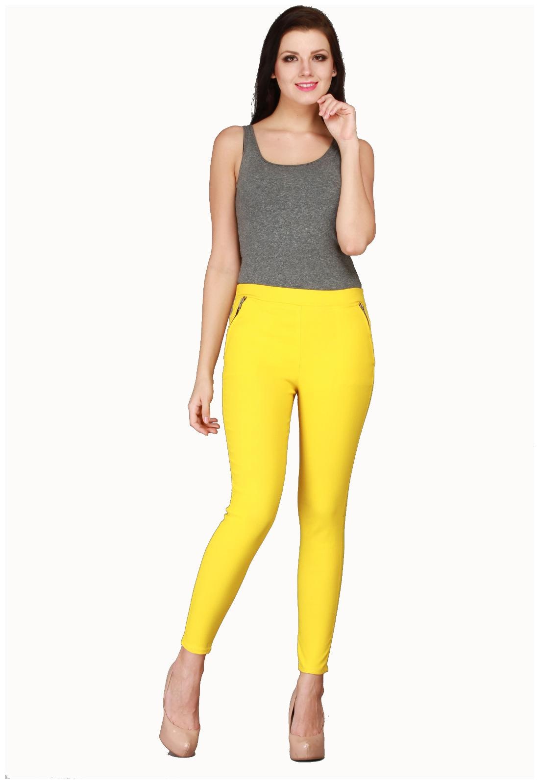 

Sritika Women Yellow Straight fit Jegging