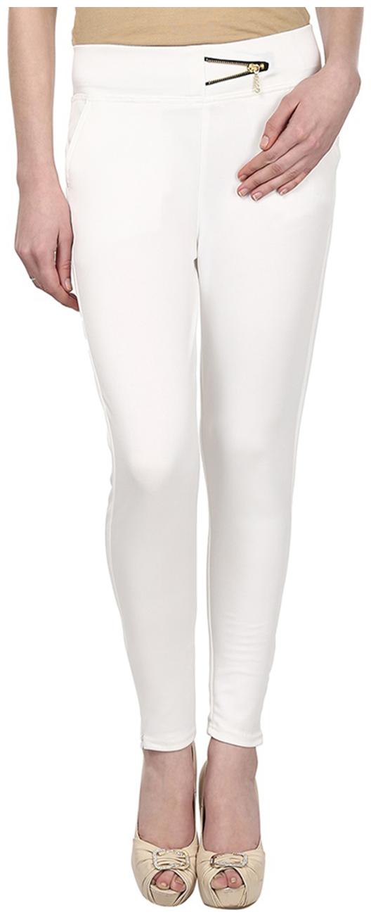 

Sritika Women White Straight fit Jegging