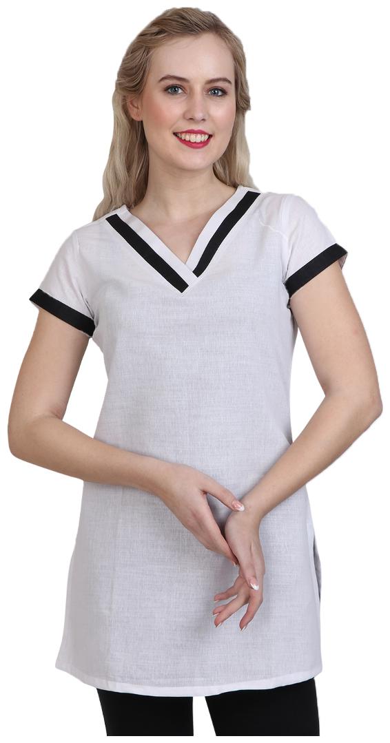 

Sritika Solid White Cotton Kurtis