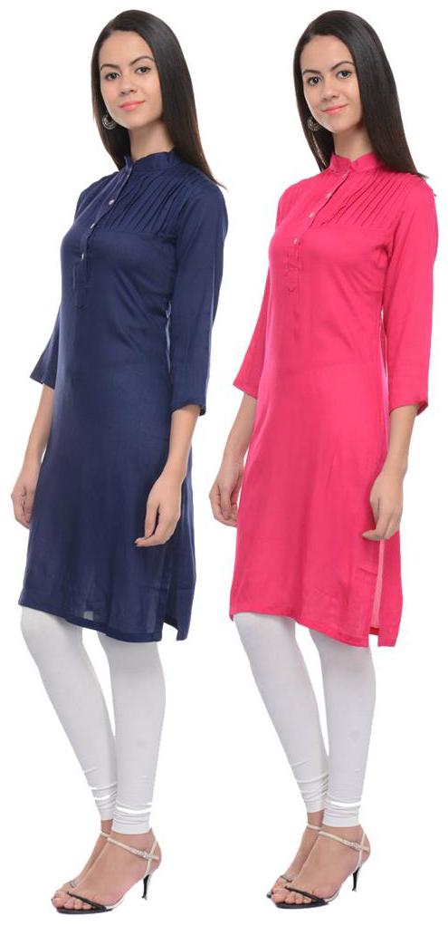 

Sritika Women Multi Solid Straight Kurti