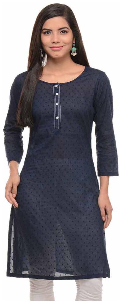 

Sritika Women Blue Solid Straight Kurta