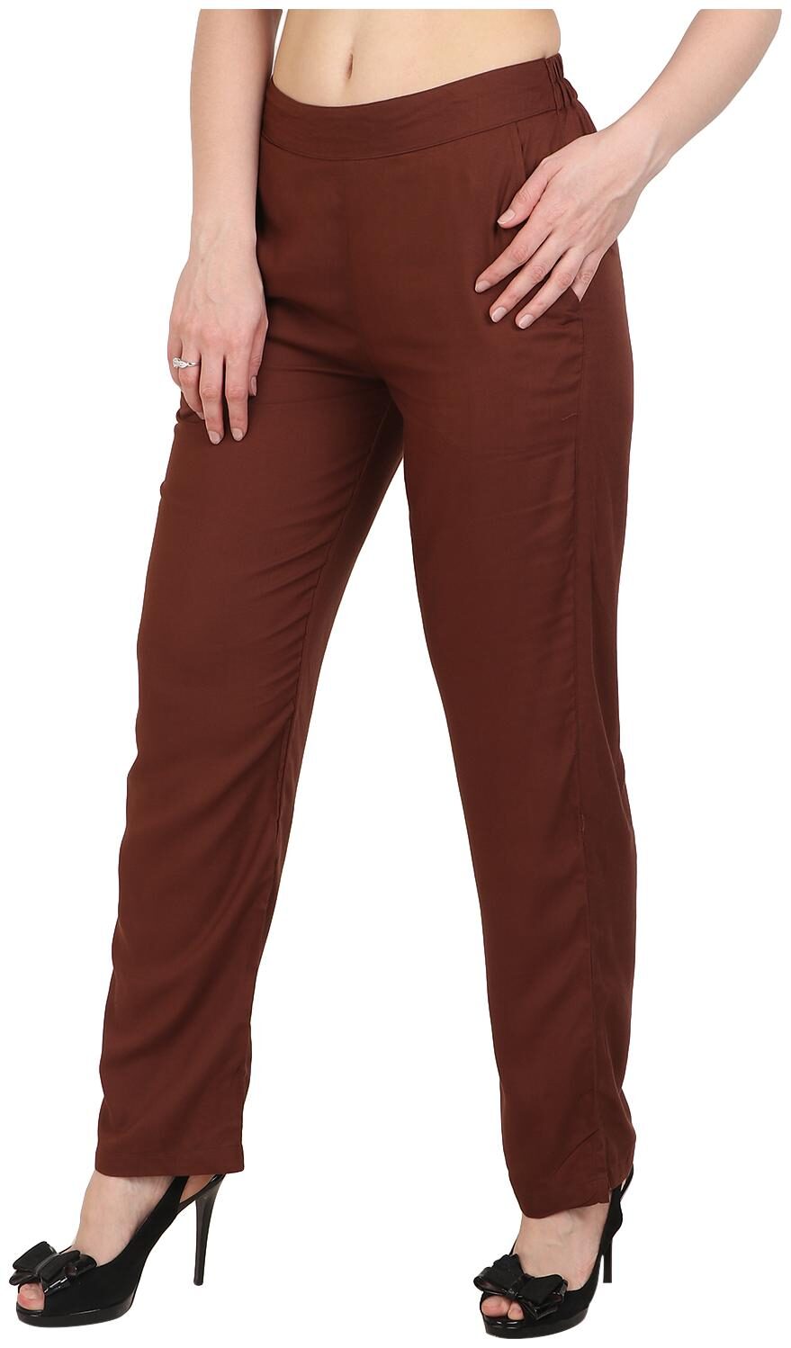 

Sritika Women Brown Straight fit Regular trousers
