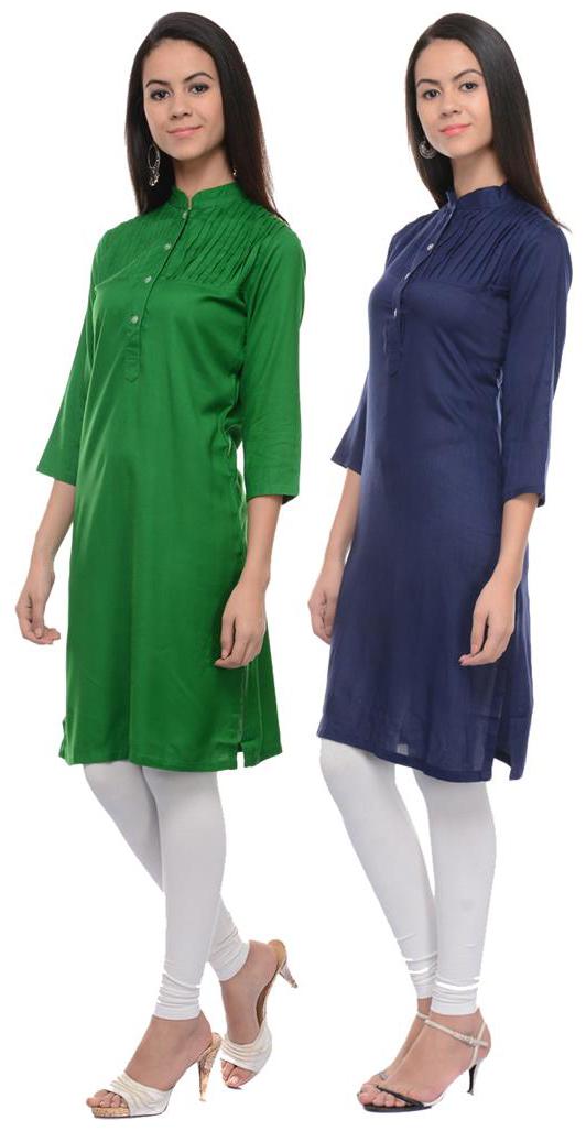 

Sritika Solid Rayon Multi Cambo Kurtis