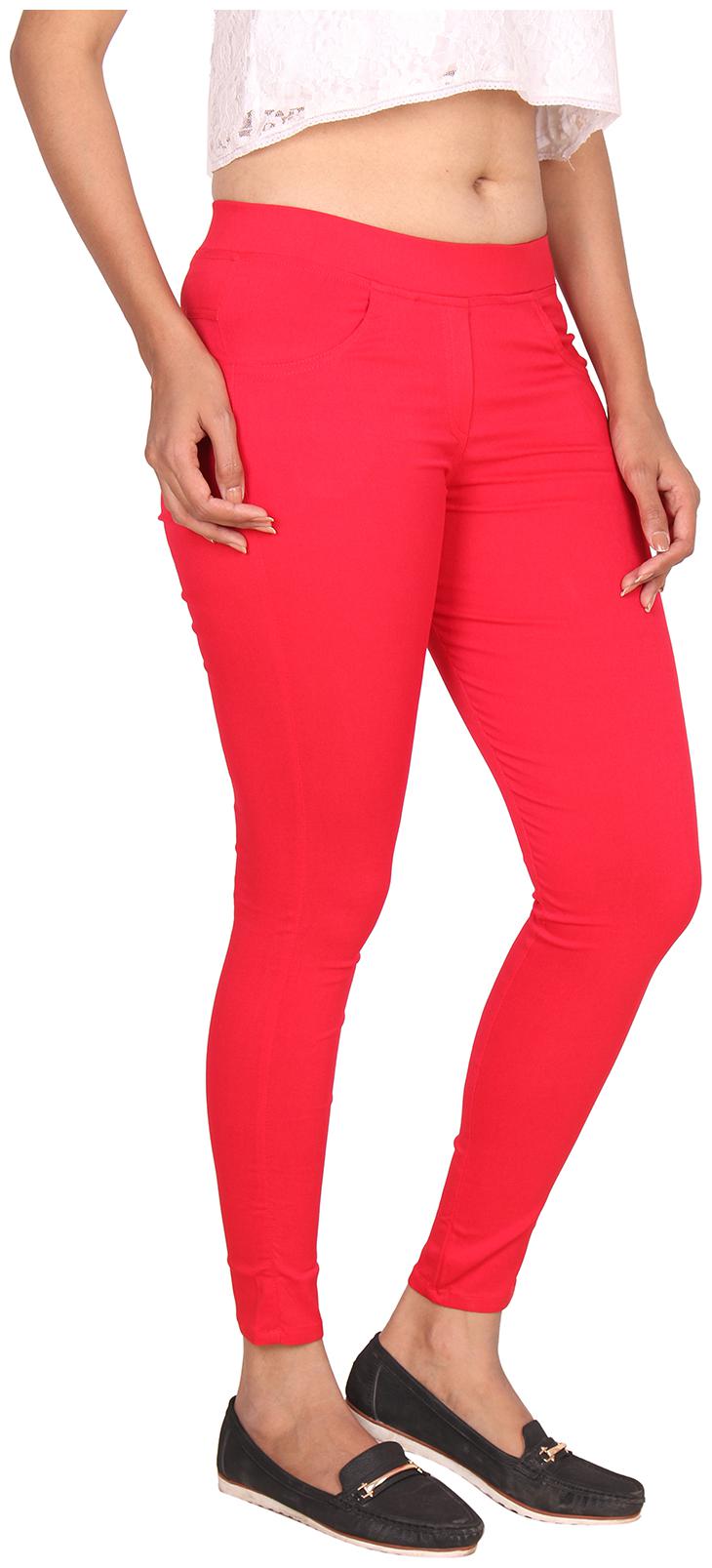 

Sritika Women Red Straight fit Jeans