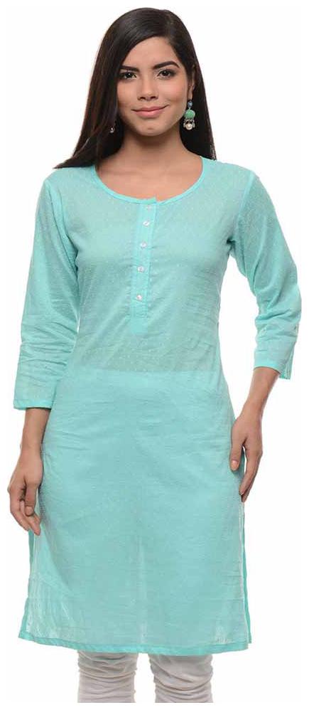 

Sritika Women Green Solid Straight Kurta