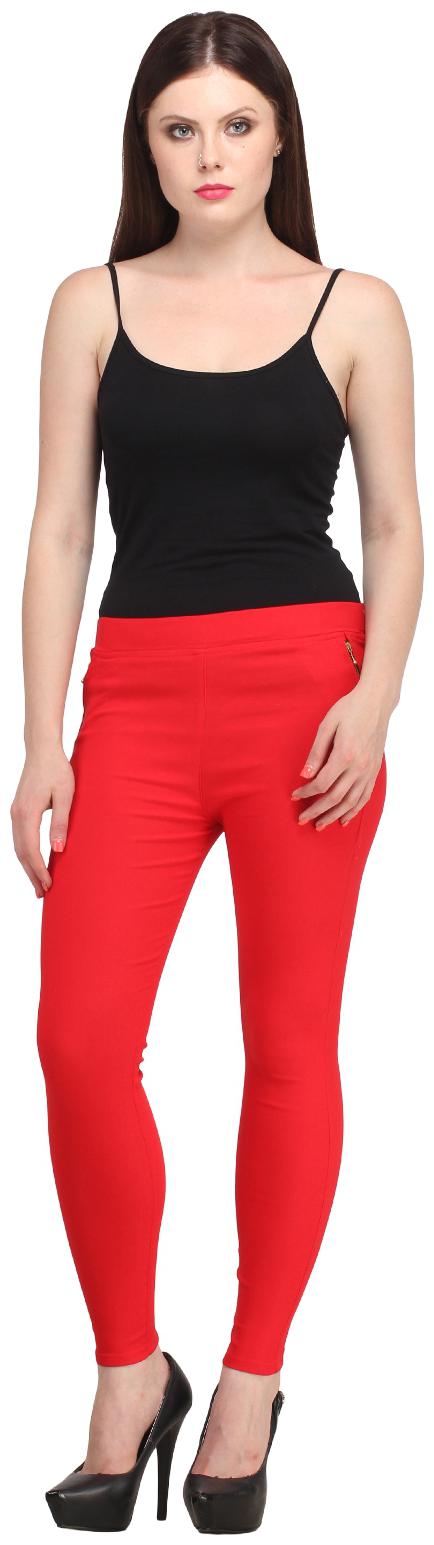 

Sritika Women Red Straight fit Jegging