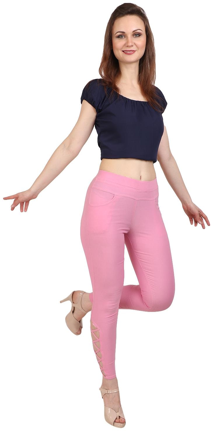 

Sritika Women Pink Straight fit Jegging