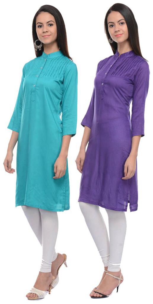 

Sritika Solid Rayon Multi Cambo Kurtis