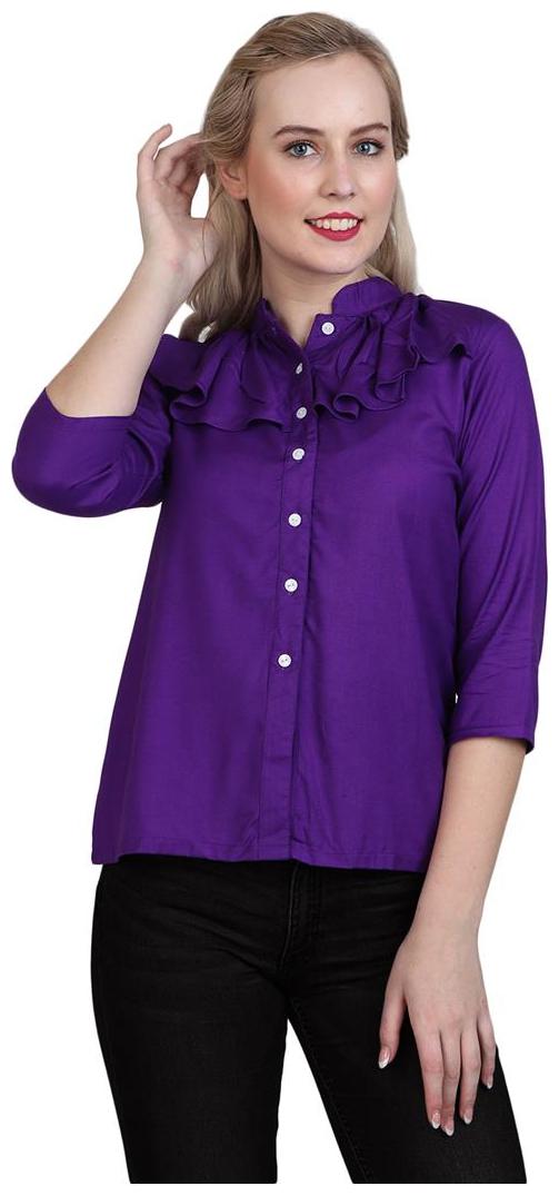 

Sritika Women Purple Solid Regular Fit Shirt