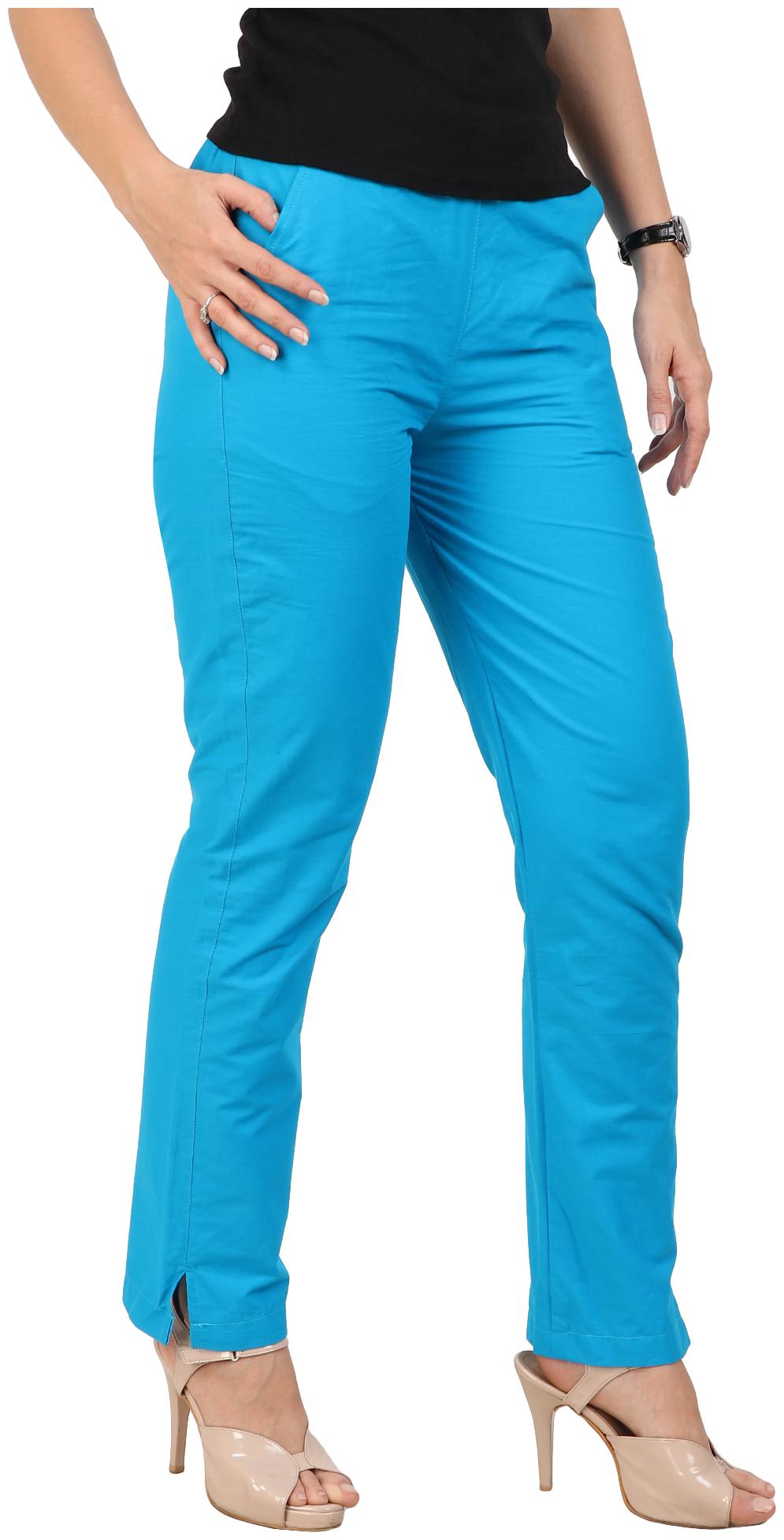 

Sritika Women Turquoise Straight fit Regular trousers