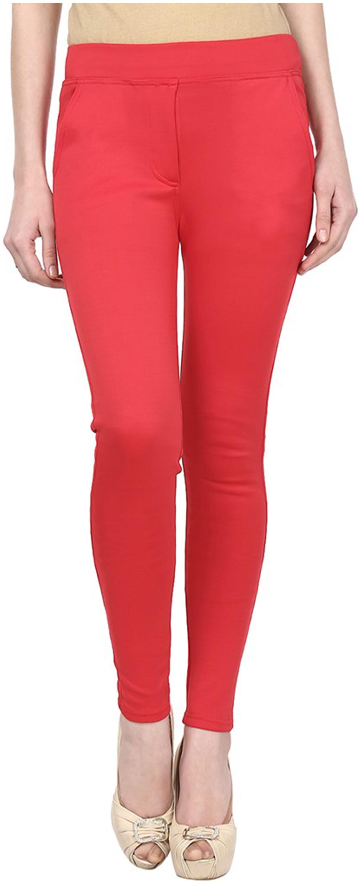 

Sritika Women Red Straight fit Jeans