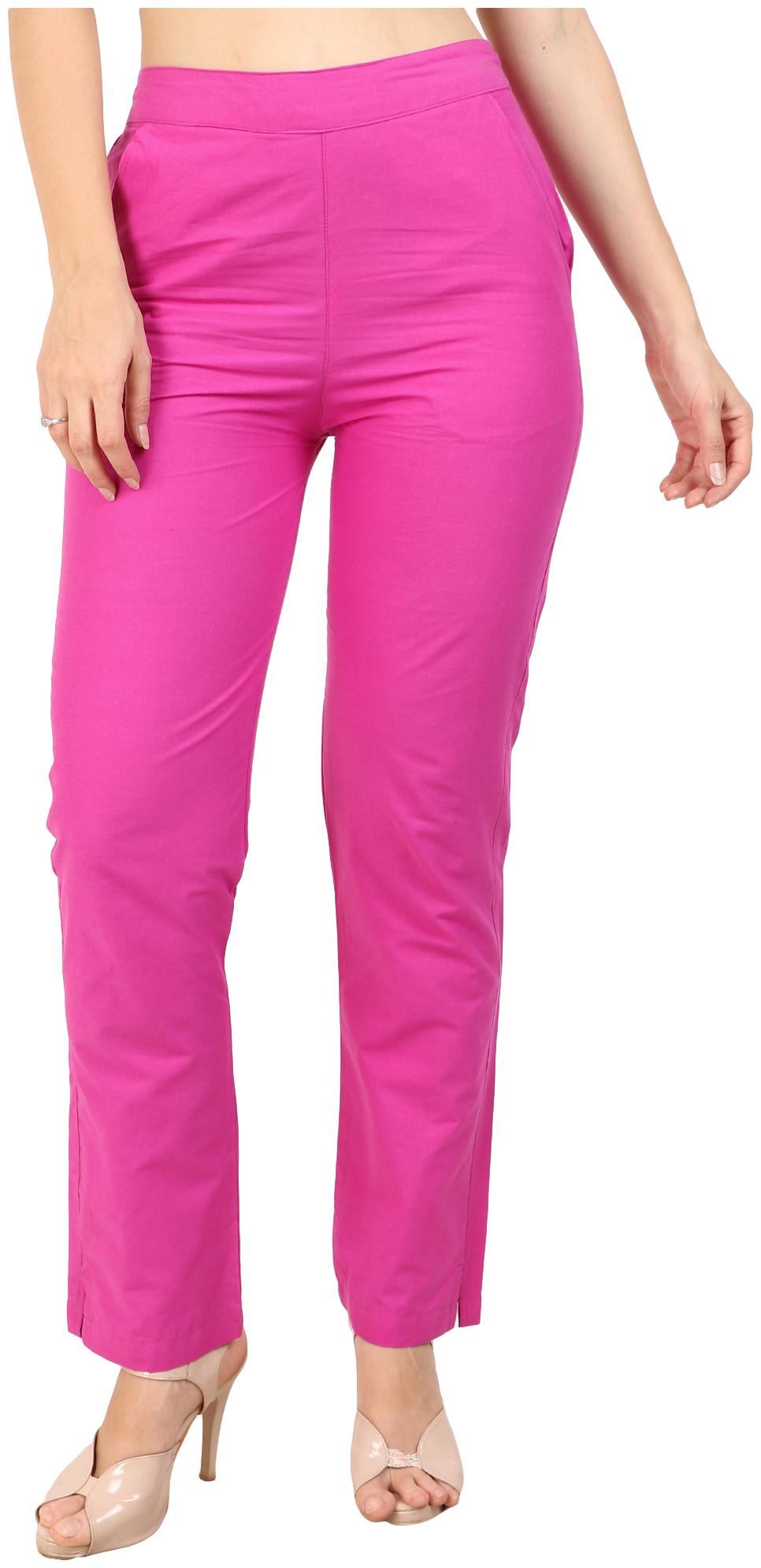 

Sritika Women Pink Straight fit Regular trousers