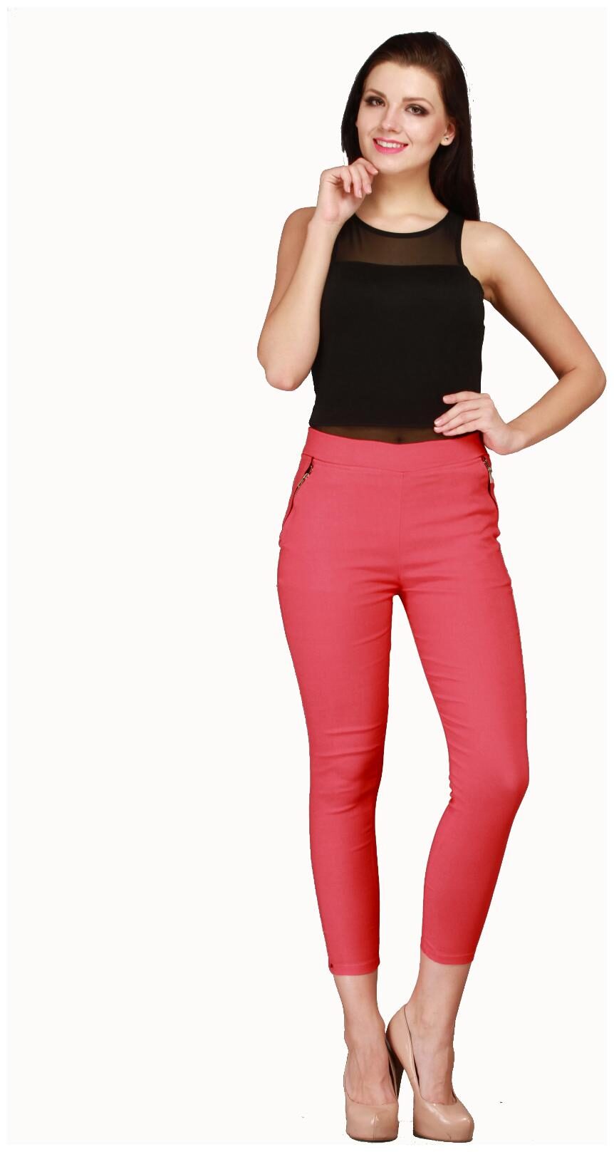 

Sritika Women Red Straight fit Jegging