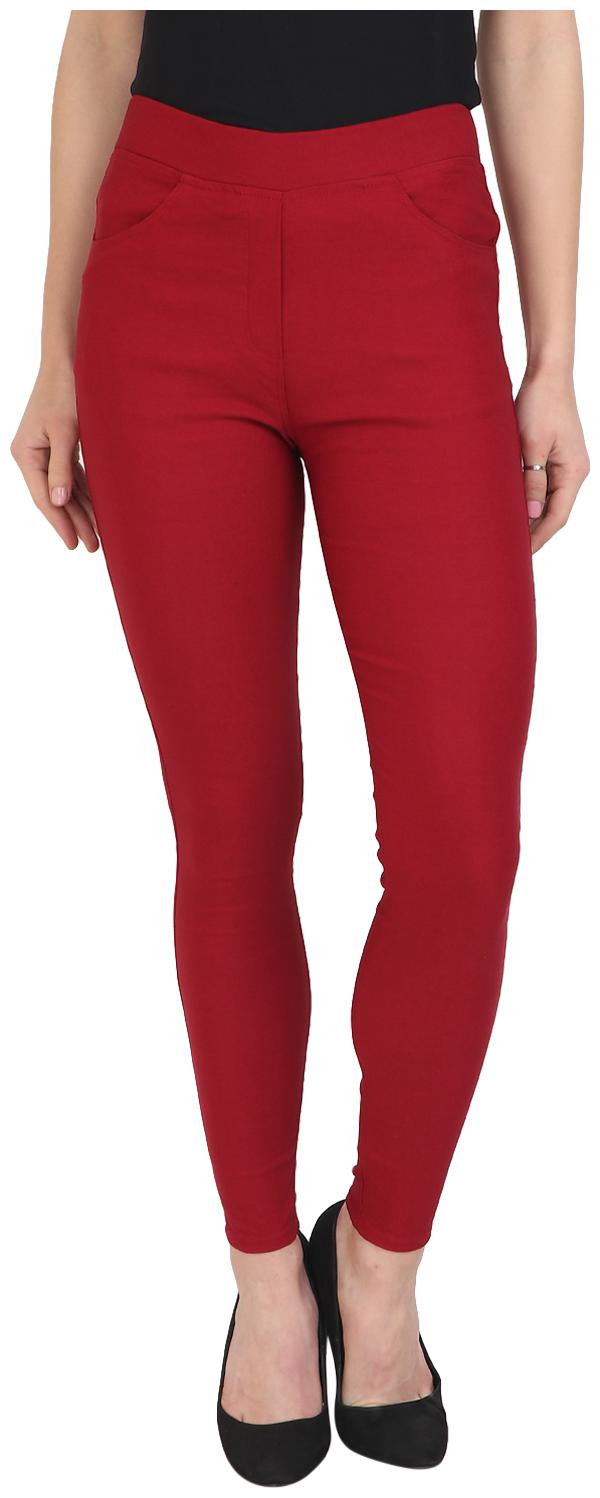 

Sritika Women Maroon Straight fit Jegging