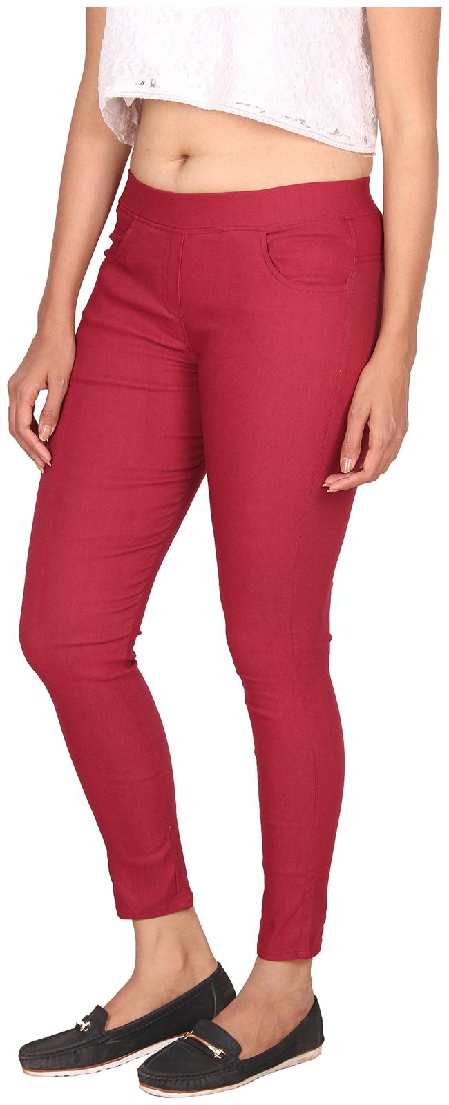

Sritika Women Maroon Straight fit Jeans