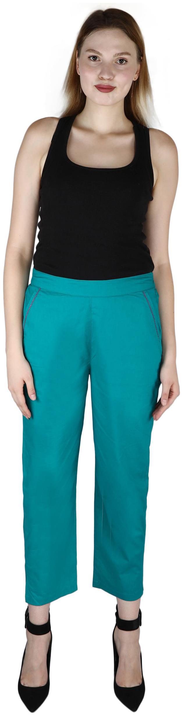 

Sritika Turquoise Cotton Women s Trouser