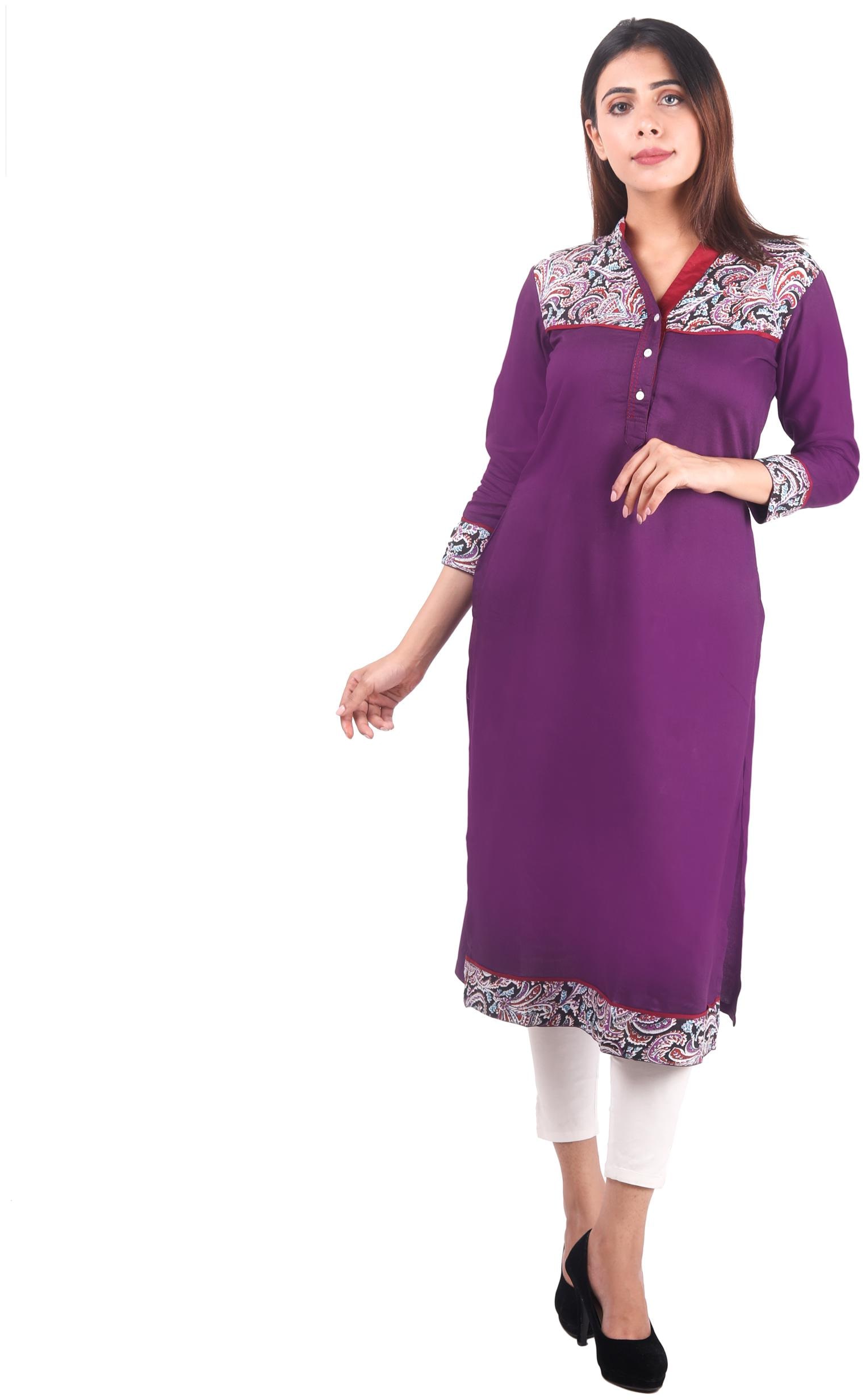 

Sritika Women Purple Printed Regular Kurti