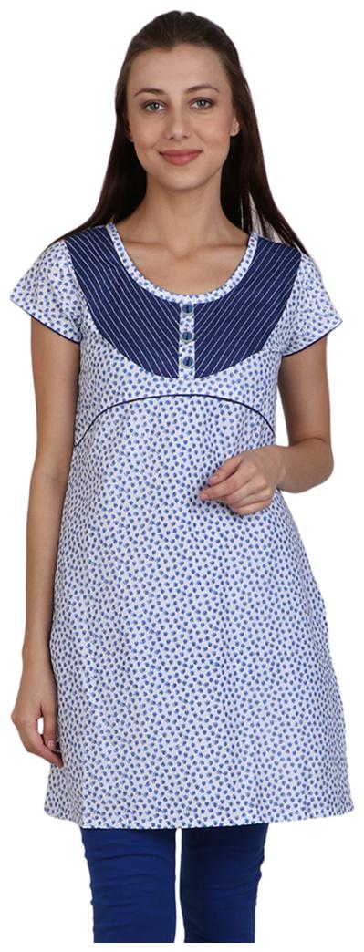 

Sritika Women White Printed Straight Kurta