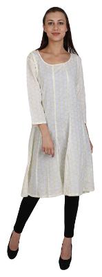 

Sritika Women White Printed Anarkali Kurta