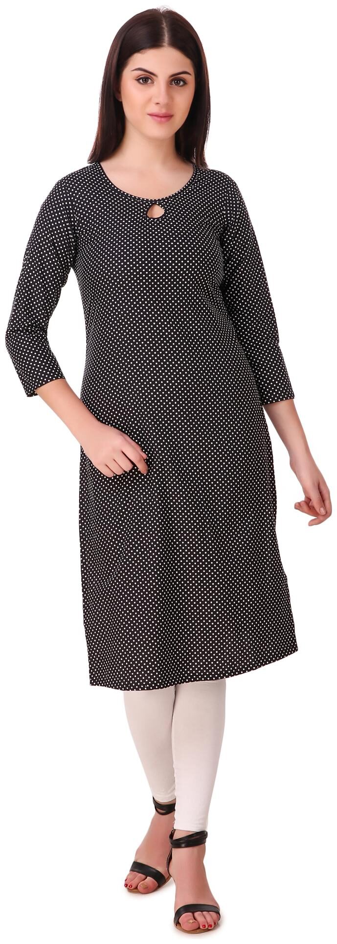 

Sritika Women Black Crepe Kurti