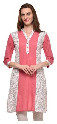 

Sritika Women White Printed Straight Kurta