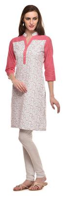 

Sritika Women White Printed Straight Kurta