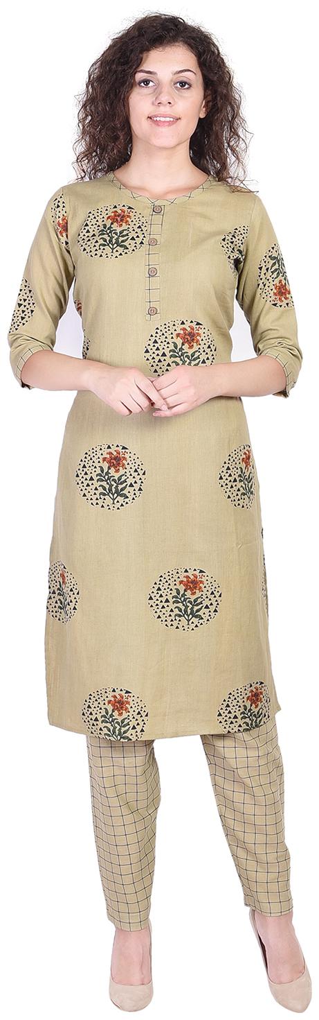 

SSARA Women Green Printed Straight Kurta With Pants