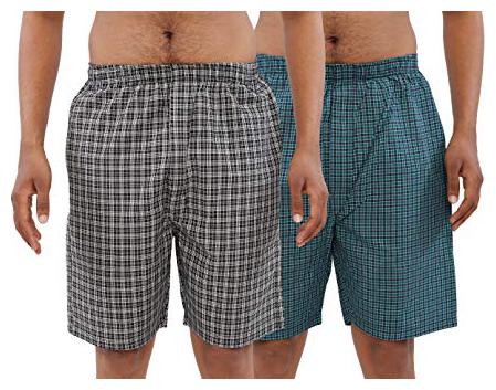 

Stable impex Men Cotton Checked Assorted Regular Shorts