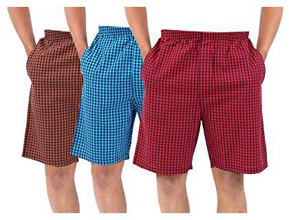 

Stable impex Men Cotton Checked Assorted Regular Shorts