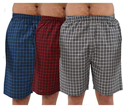 

Stable impex Men Cotton Checked Assorted Regular Shorts