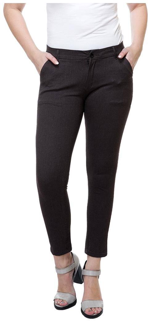 STANVEE Women Brown Straight fit Regular trousers