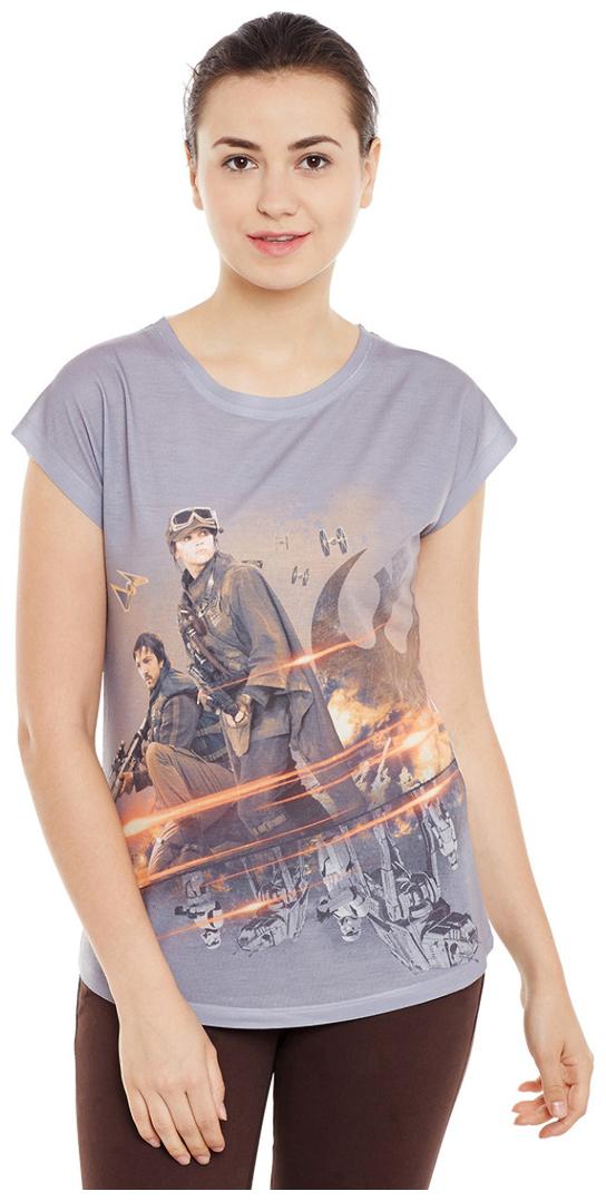 

STAR WARS Grey Polyester Top For Women