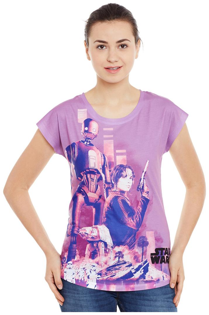 

STAR WARS Purple Polyester Top For Women