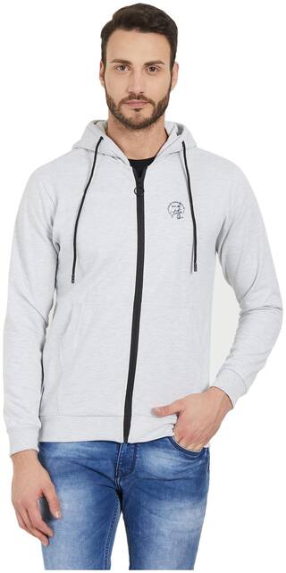 Status Quo Men Grey Hooded Hoodie